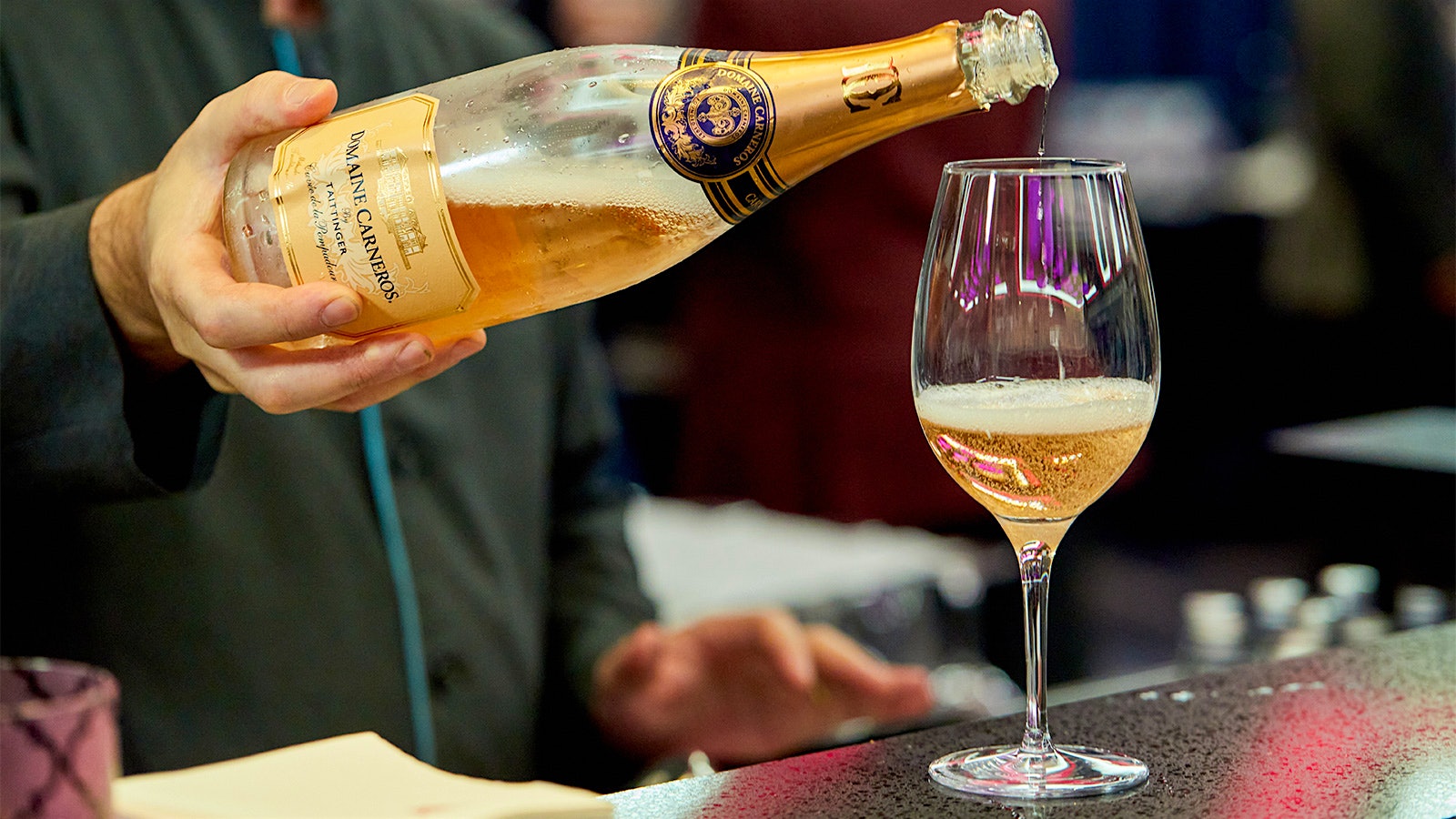 Domaine Carneros Brut Rosé Carneros Cuvée de la Pompadour being poured at the 2024 New York Wine Experience Champagne Reception